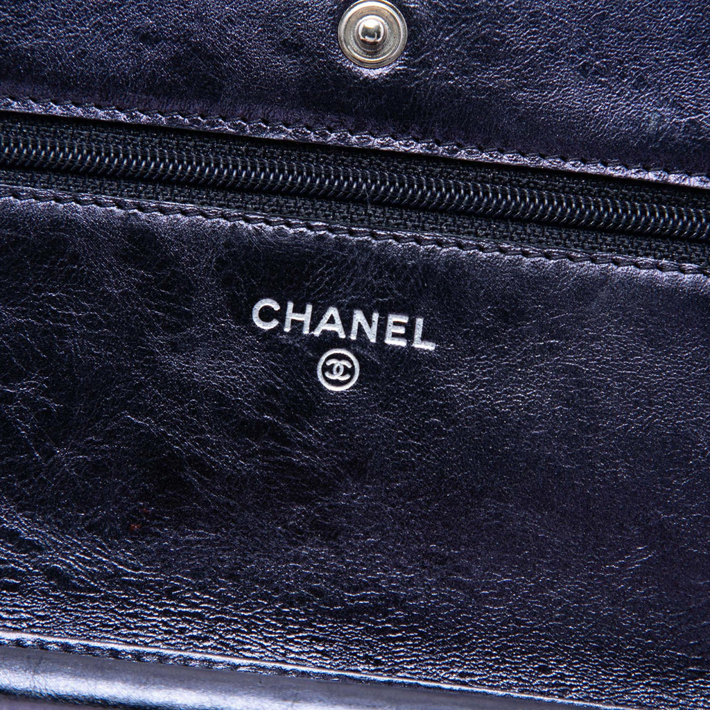 Chanel Quilted Shiny Aged Calfskin Reissue 2.55 Wallet on Chain