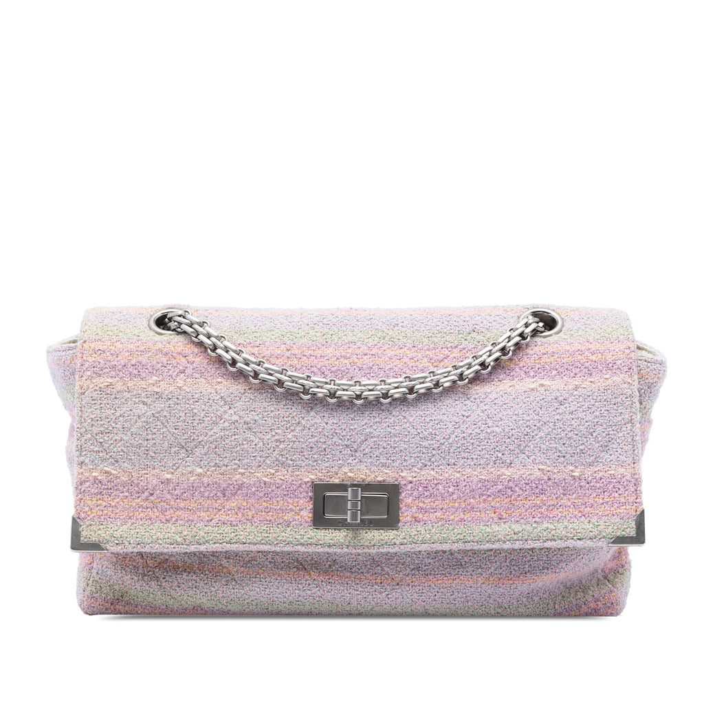 Chanel Quilted Tweed Reissue 2.55 Single Flap 225