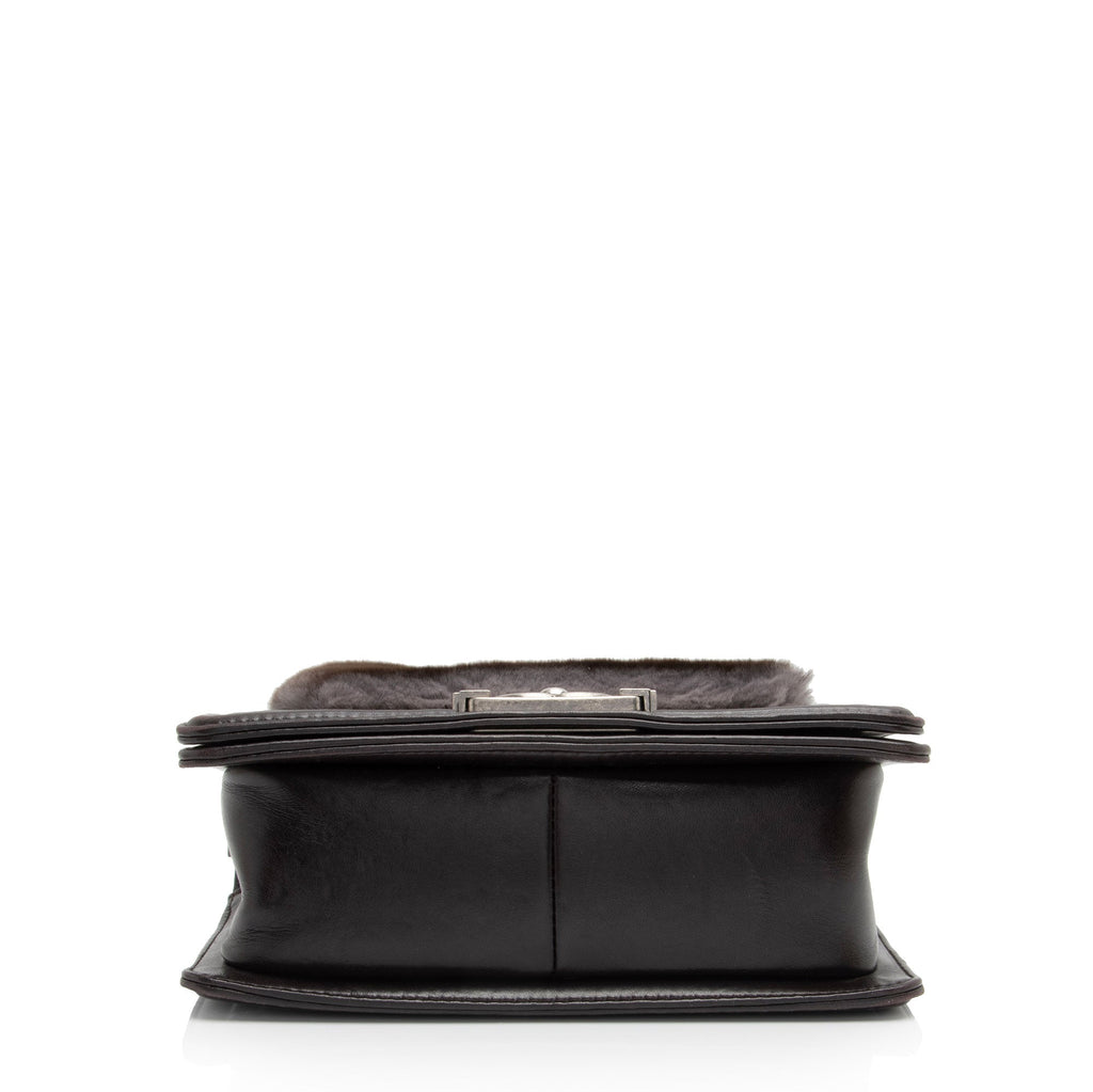 Chanel Rabbit Fur Small Boy Bag