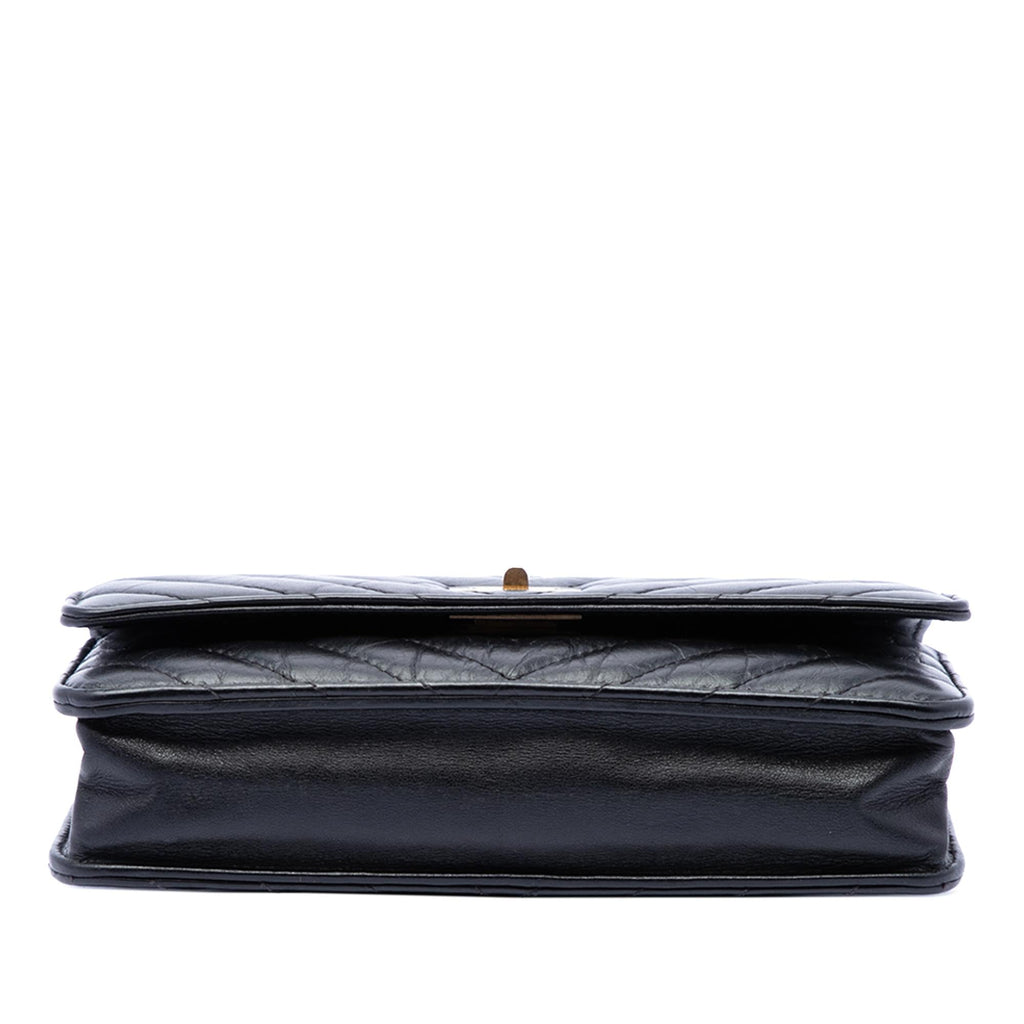 Chanel Reissue 2.55 Chevron Aged Calfskin Wallet on Chain