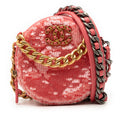 Chanel Sequin Lambskin 19 Round Clutch With Chain