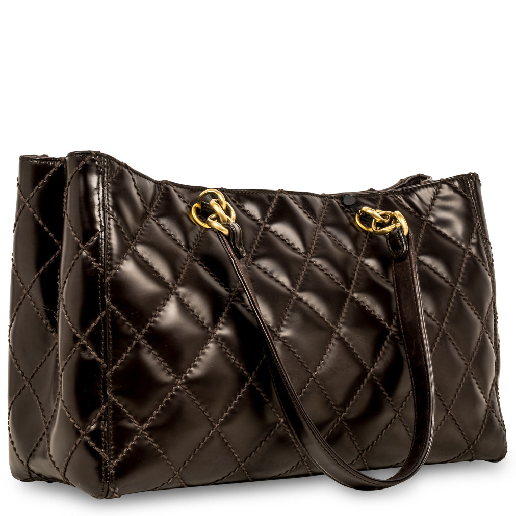 Chanel Vintage Quilted Shopping Tote