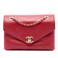 Chanel Small CC Chevron Calfskin Envelope Flap