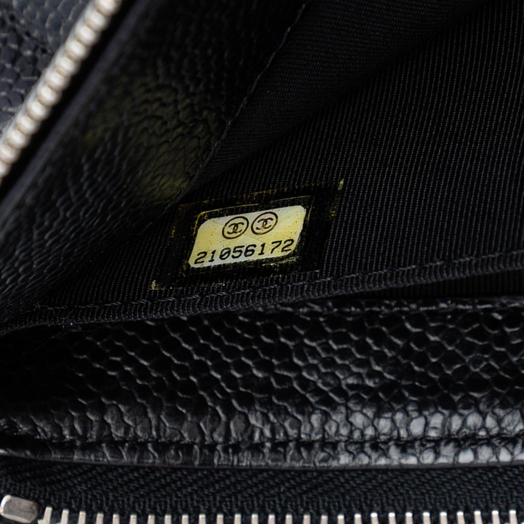 Chanel Small CC Quilted Caviar Zip Pouch