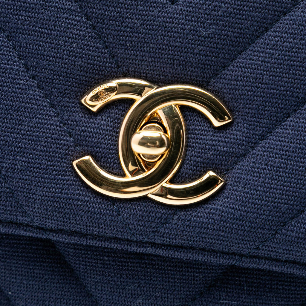Chanel Small Chevron Jersey Trendy CC Top Handle Flap