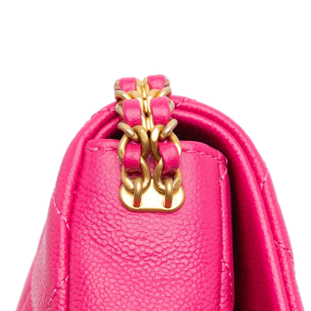 Chanel Small Quilted Caviar Chain Melody Flap