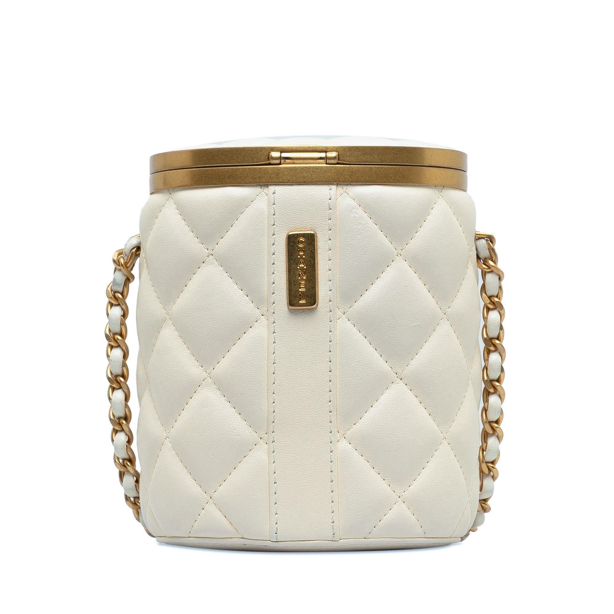 Chanel Small Quilted Lambskin Crown Box Bag (SHG-GuyXwC)