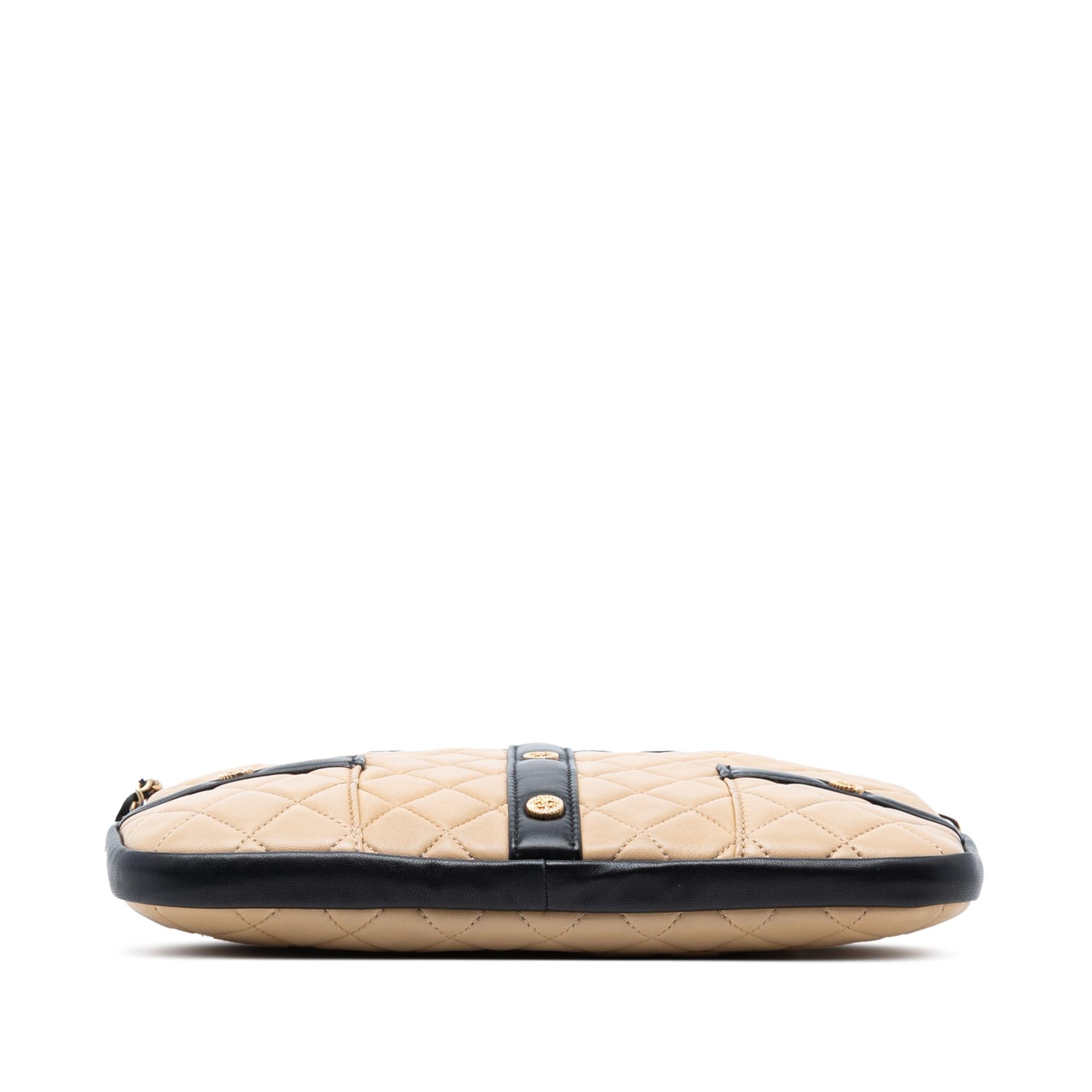 Chanel Small Quilted Lambskin Girl Clutch on Chain