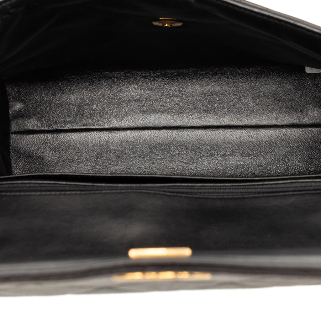 Chanel Small Square Quilted Lambskin Straight Single Flap