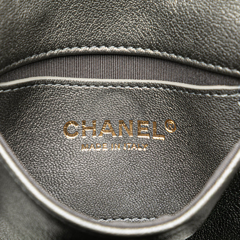 Chanel Small Tricolor Quilted Lambskin Camellia Flower Flap