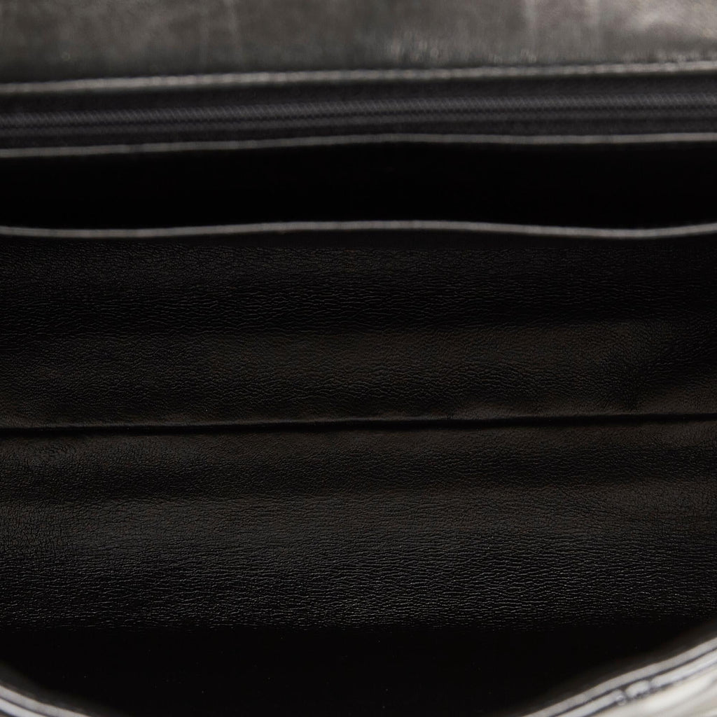 Chanel So Black Matelasse Patent Leather Single Flap Bag (SHG-XAF9hI)