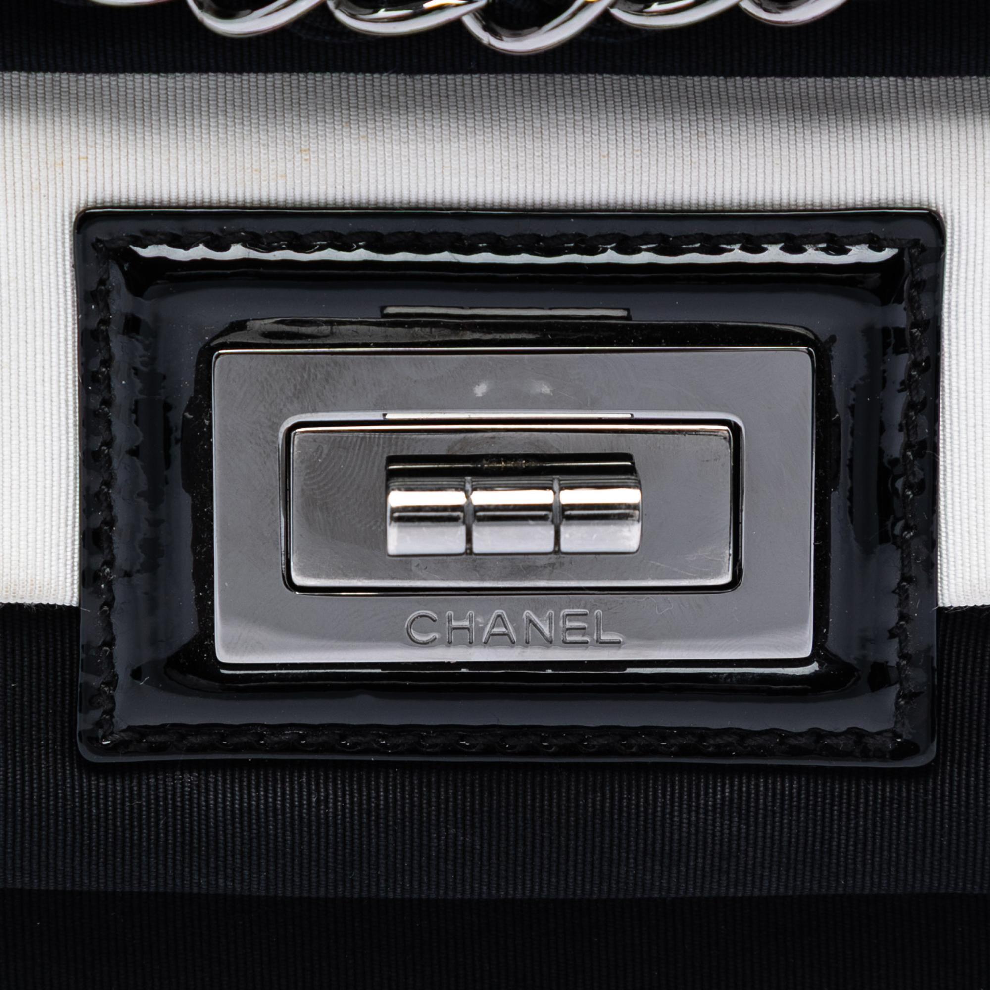 Chanel Striped Canvas Reissue 2.55 Single Flap