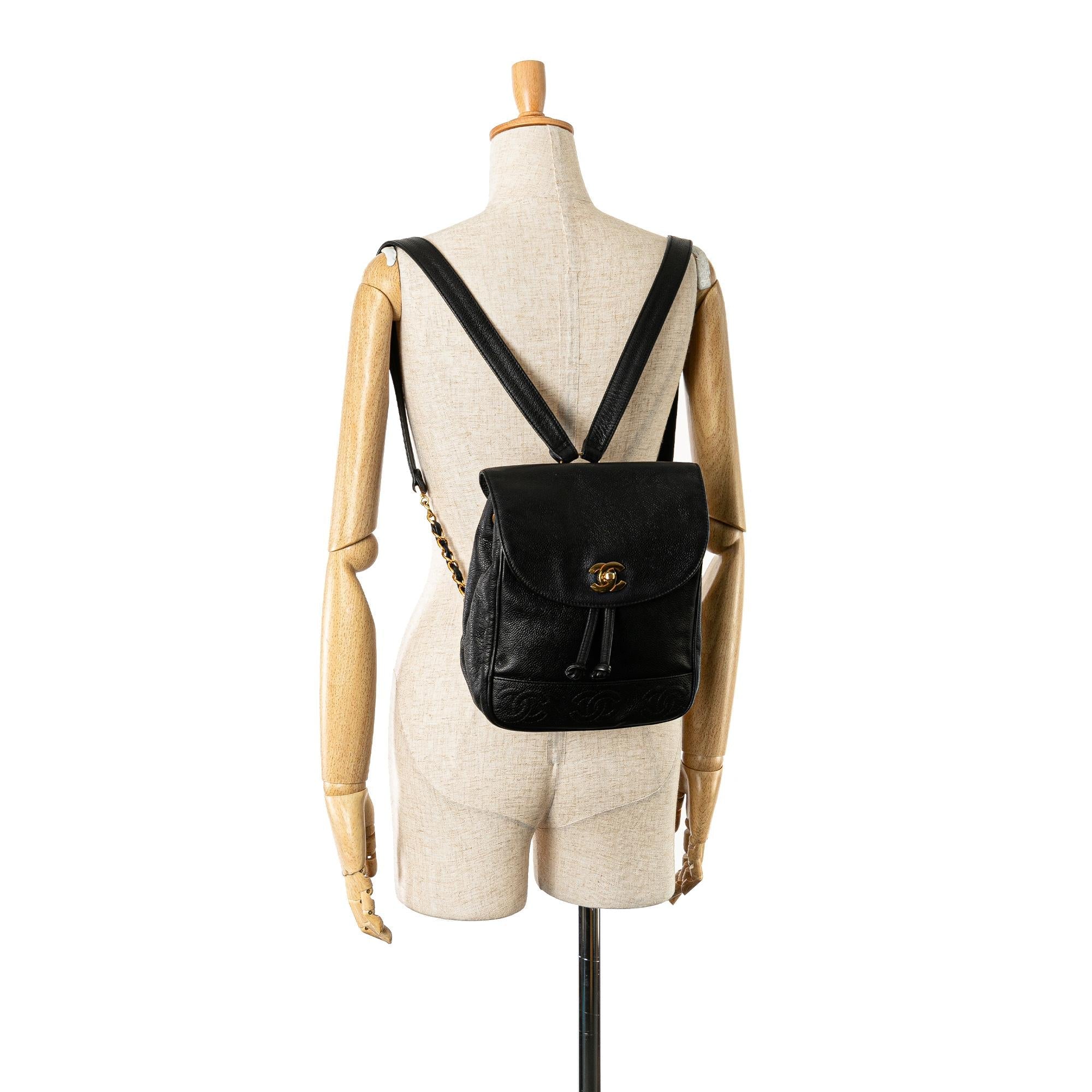 Chanel Triple CC Caviar Backpack (SHG-tGYTGh)