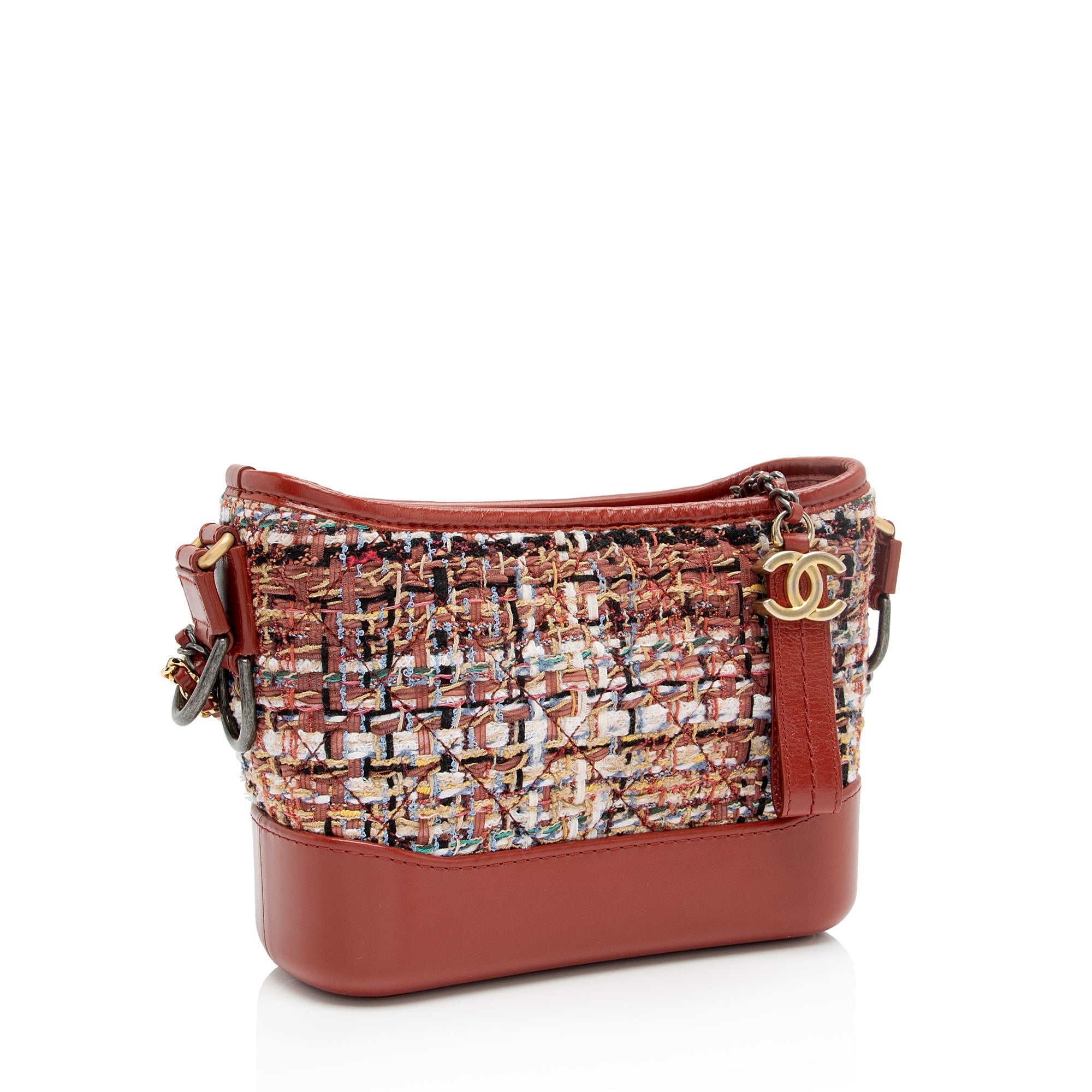 Chanel Tweed Calfskin Gabrielle Small Hobo (SHF-pLIovj)