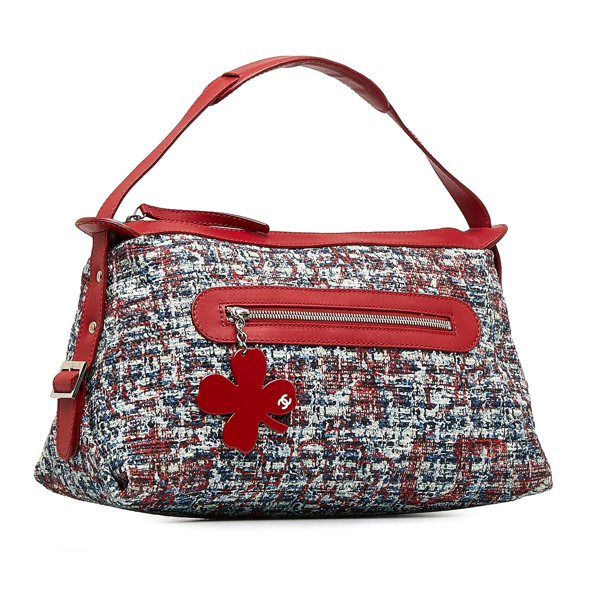 Chanel Tweed Clover Shoulder Bag (SHG-dlPn67)