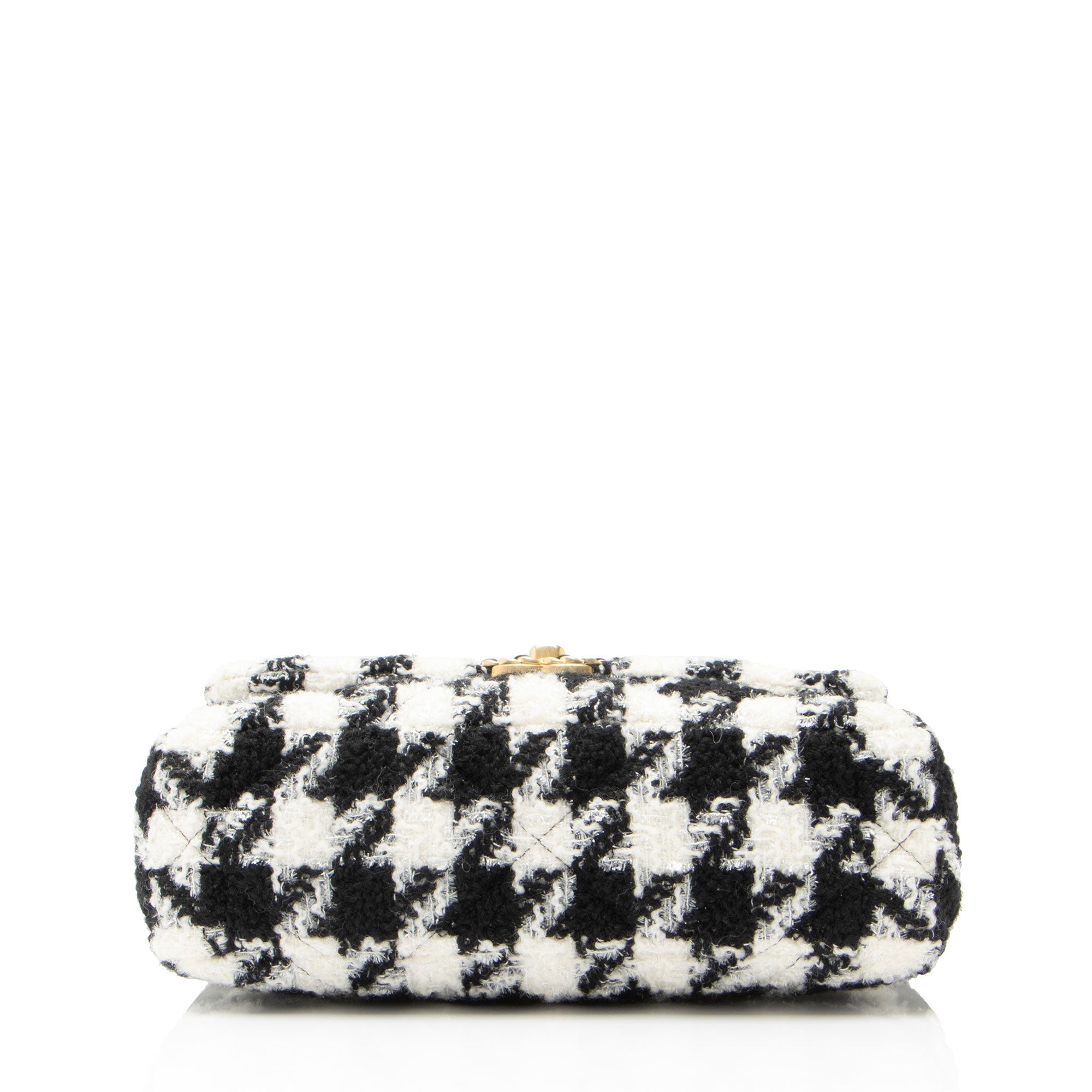 Chanel Tweed Houndstooth 19 Medium Flap Shoulder Bag