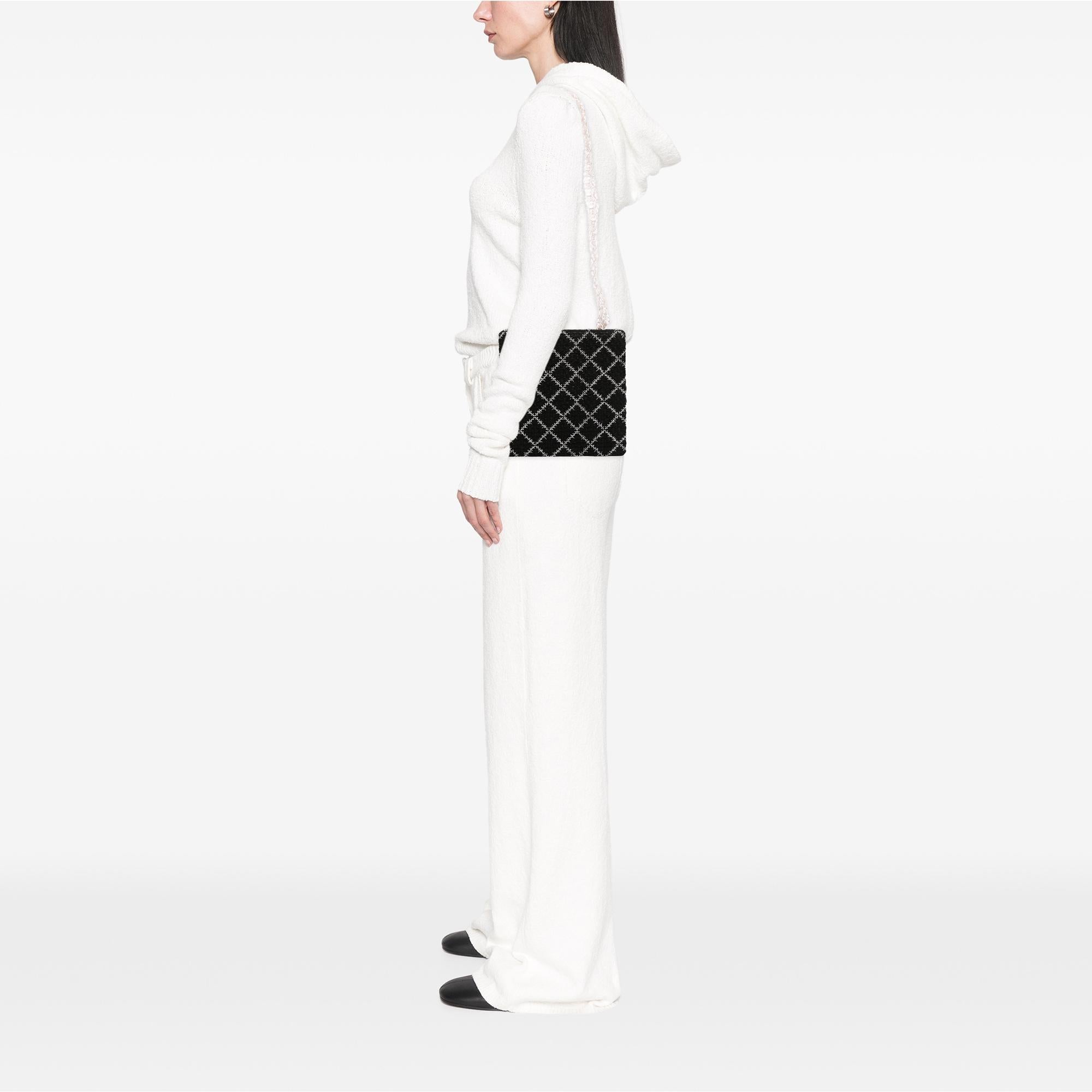 Chanel Tweed and Resin Zipped Chain Shopping Bag