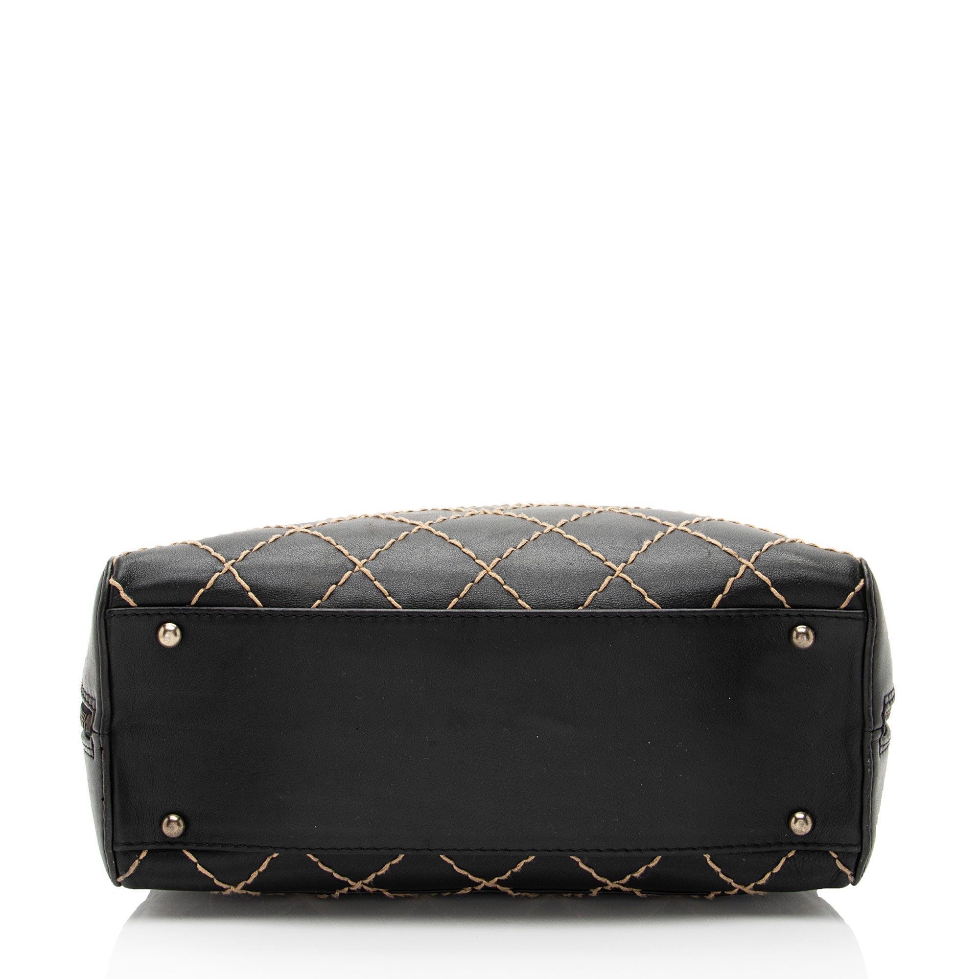 Chanel Vintage Calfskin Wild Stitch Large Satchel