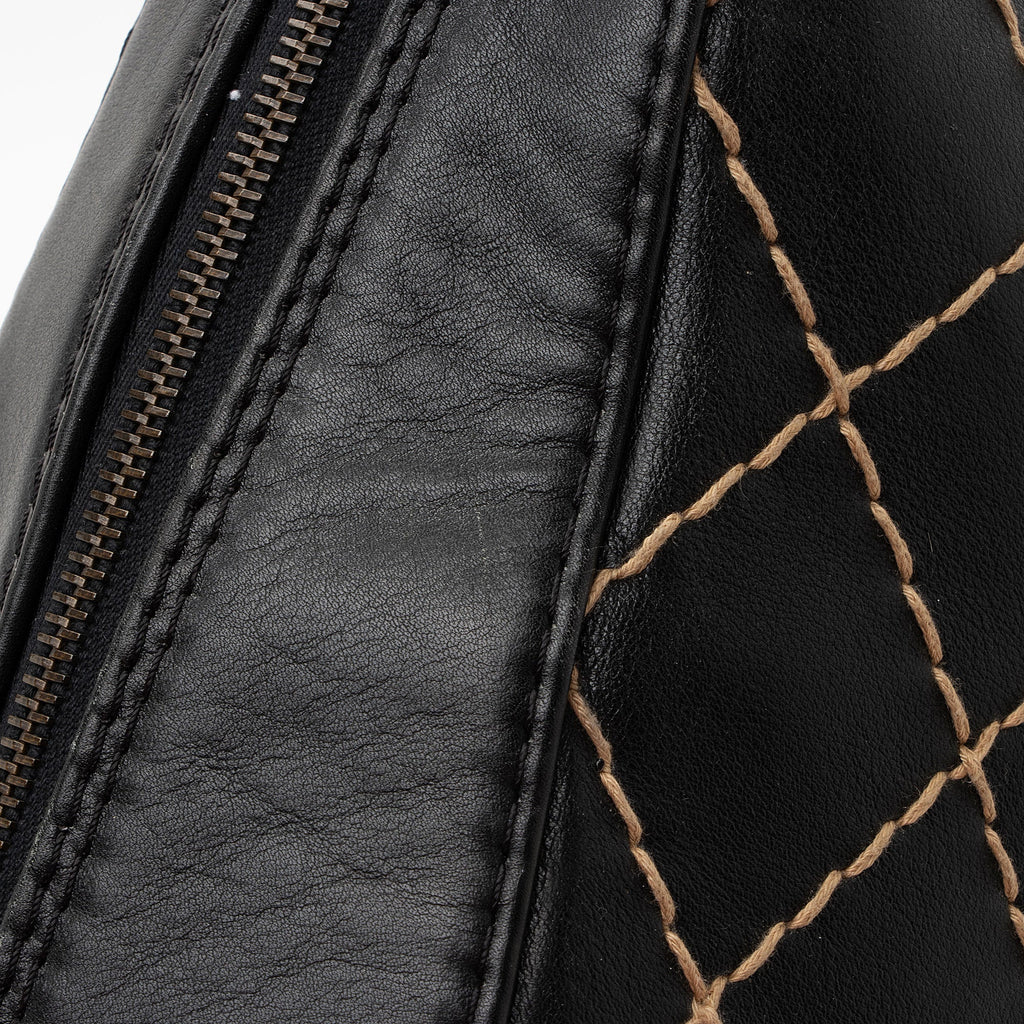Chanel Vintage Calfskin Wild Stitch Large Satchel