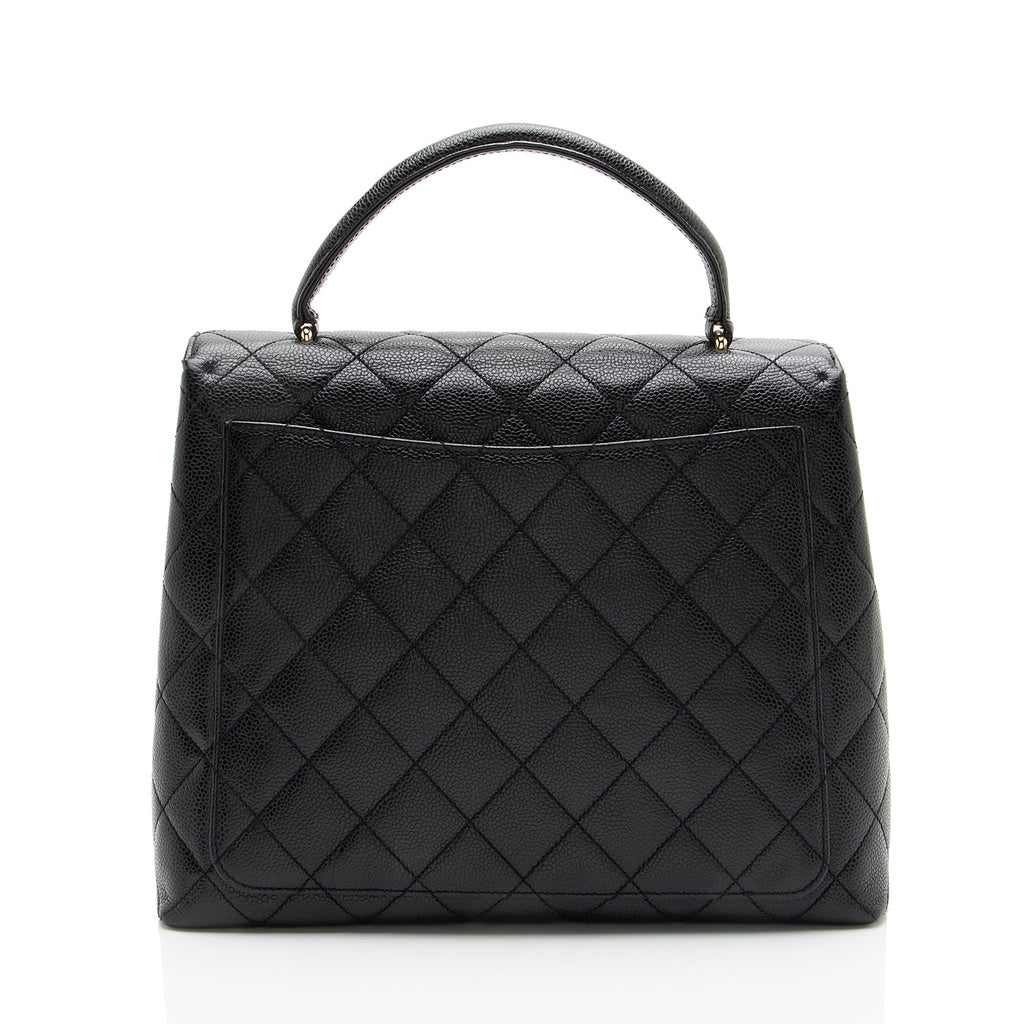 Chanel Vintage Caviar Leather Kelly Top Handle