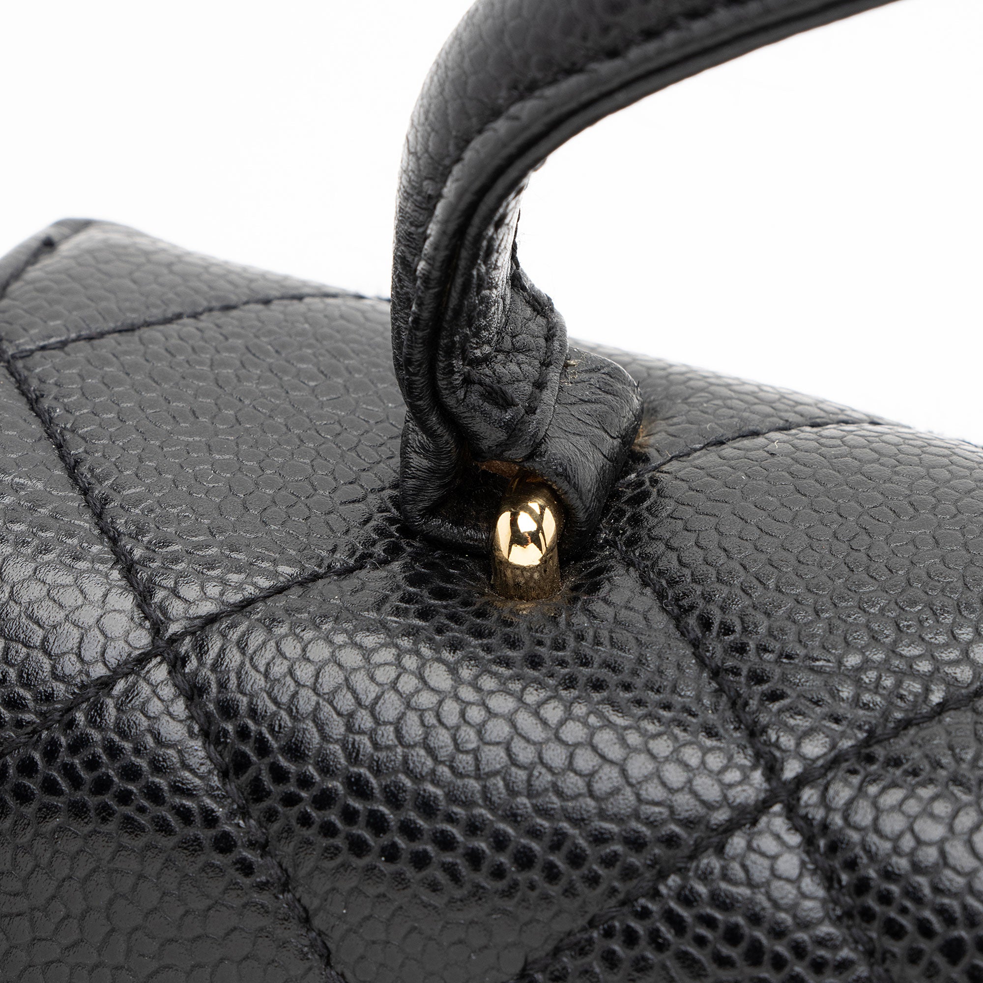 Chanel Vintage Caviar Leather Kelly Top Handle