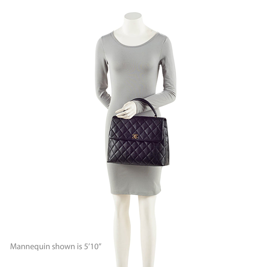 Chanel Vintage Caviar Leather Kelly Top Handle
