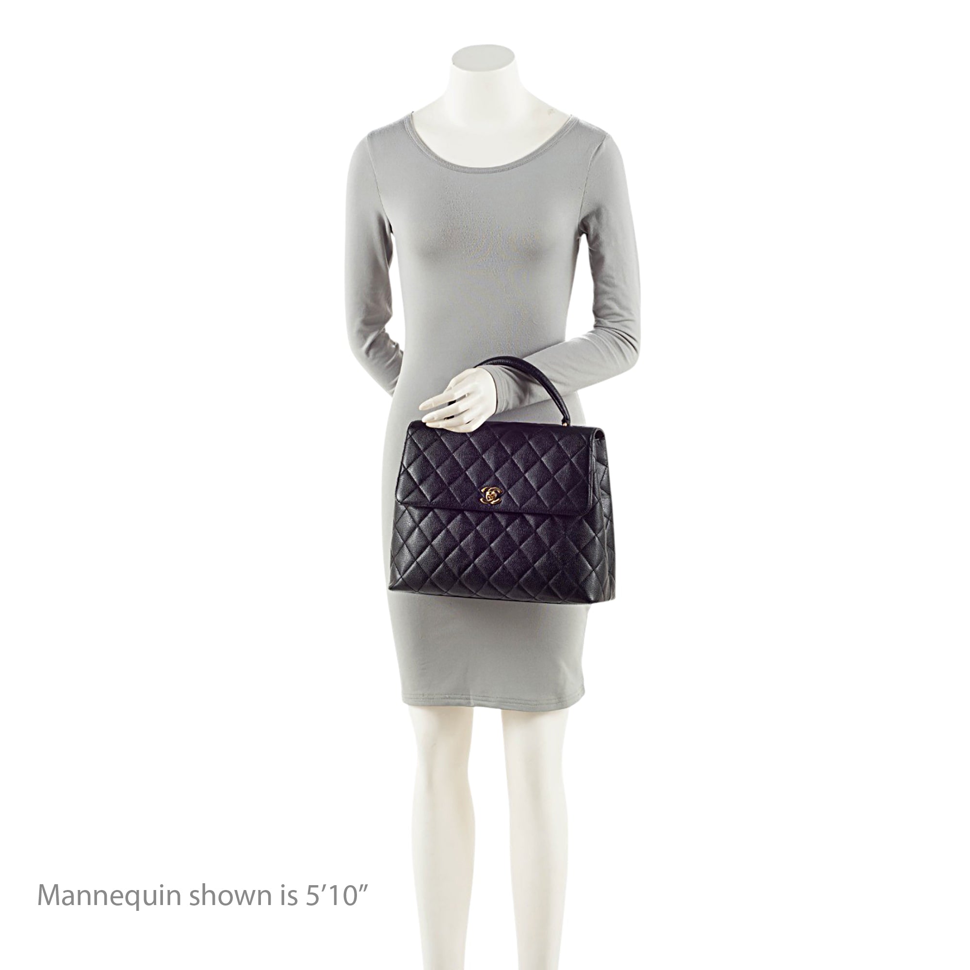 Chanel Vintage Caviar Leather Kelly Top Handle