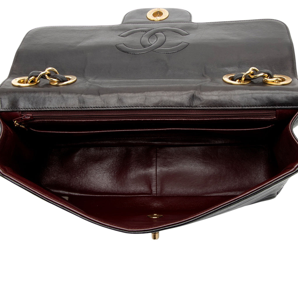 Chanel Vintage Horizontal Quilted Lambskin XL Jumbo Single Flap Bag