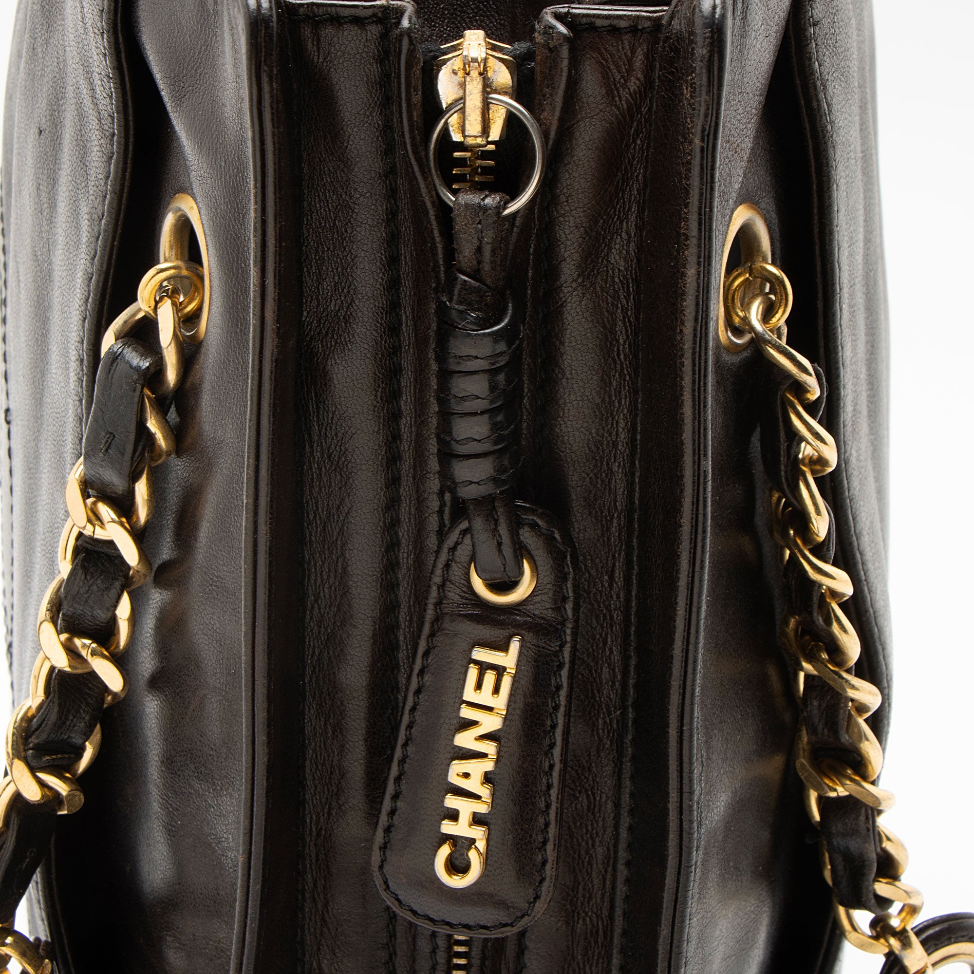 Chanel Vintage Lambskin CC Chain Tote