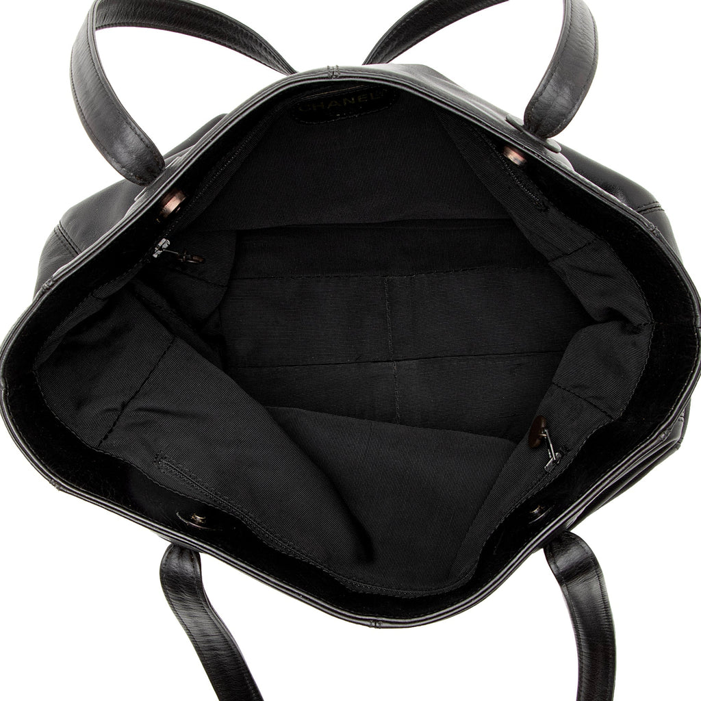 Chanel Vintage Lambskin CC Logo Tote (SHF-22846)