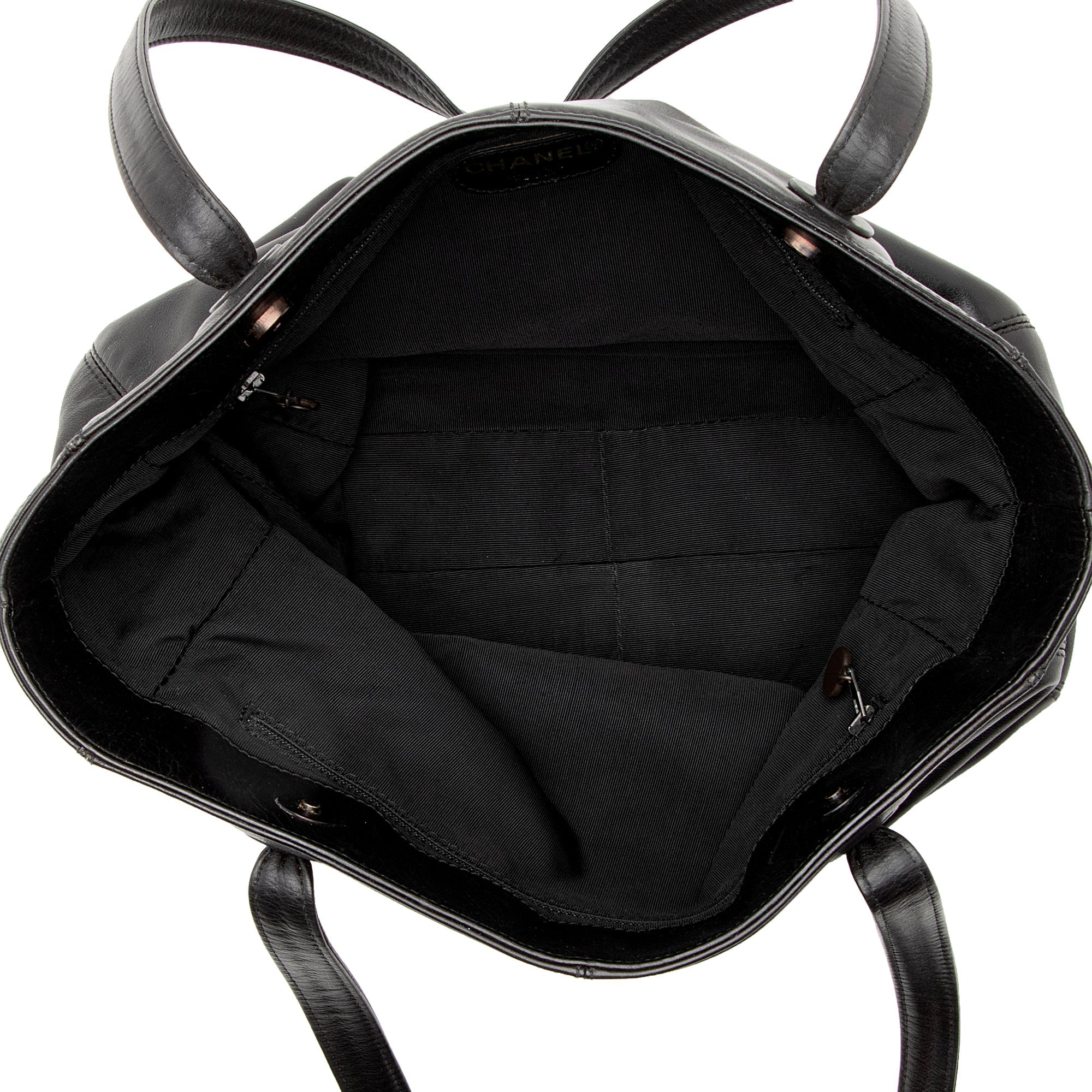Chanel Vintage Lambskin CC Logo Tote (SHF-22846)