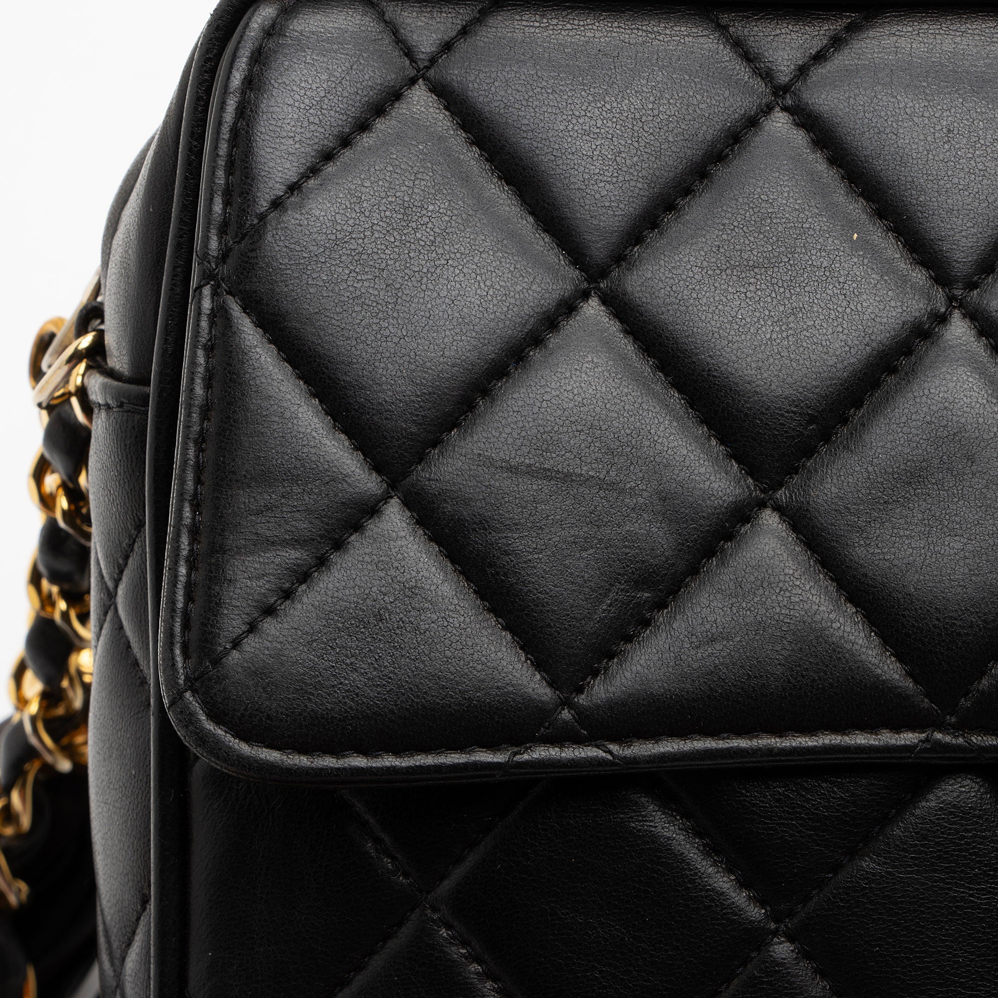 Chanel Vintage Lambskin Tassel Flap Camera Bag