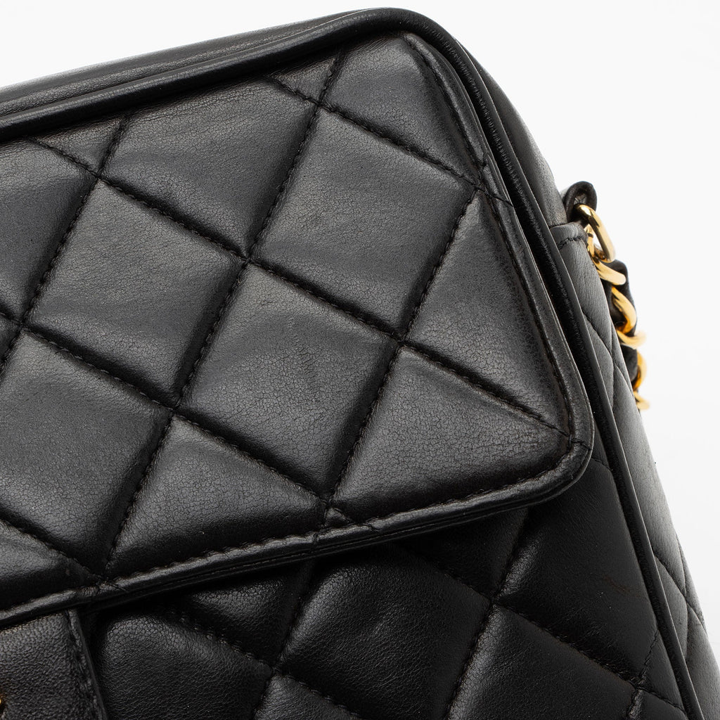 Chanel Vintage Lambskin Tassel Flap Camera Bag