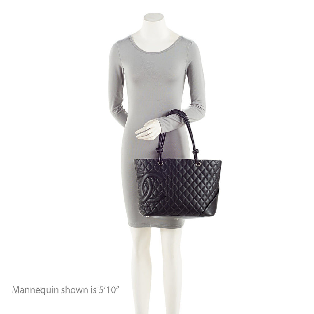 Chanel Vintage Lambskin Ligne Cambon Large Shopping Tote