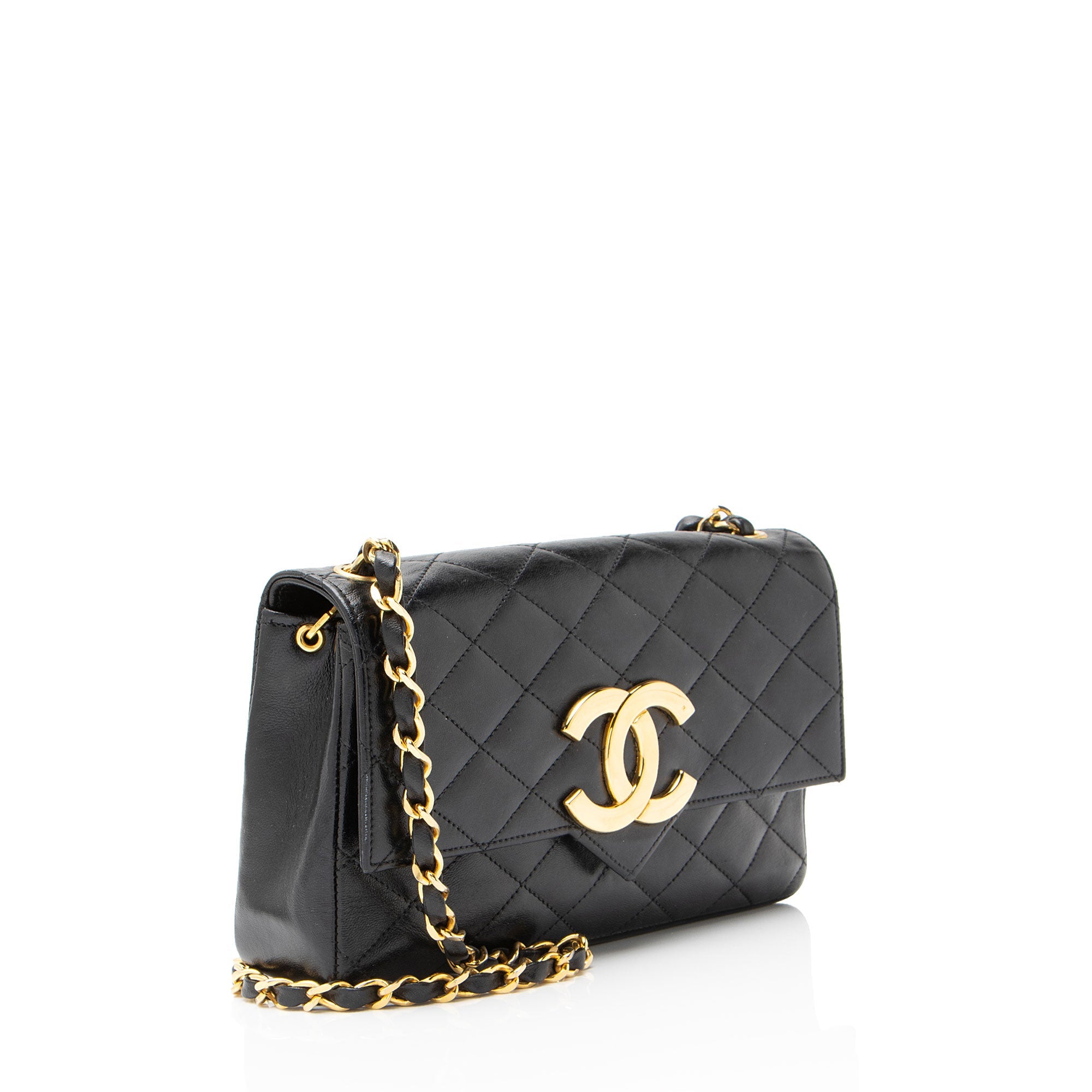 Chanel Vintage Lambskin XL CC Small Flap Bag