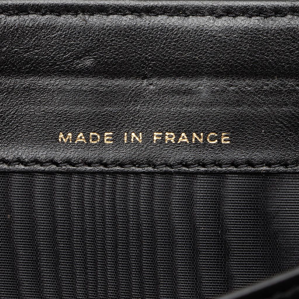 Chanel Vintage Patent Leather Chocolate Bar Wallet (SHF-22754)