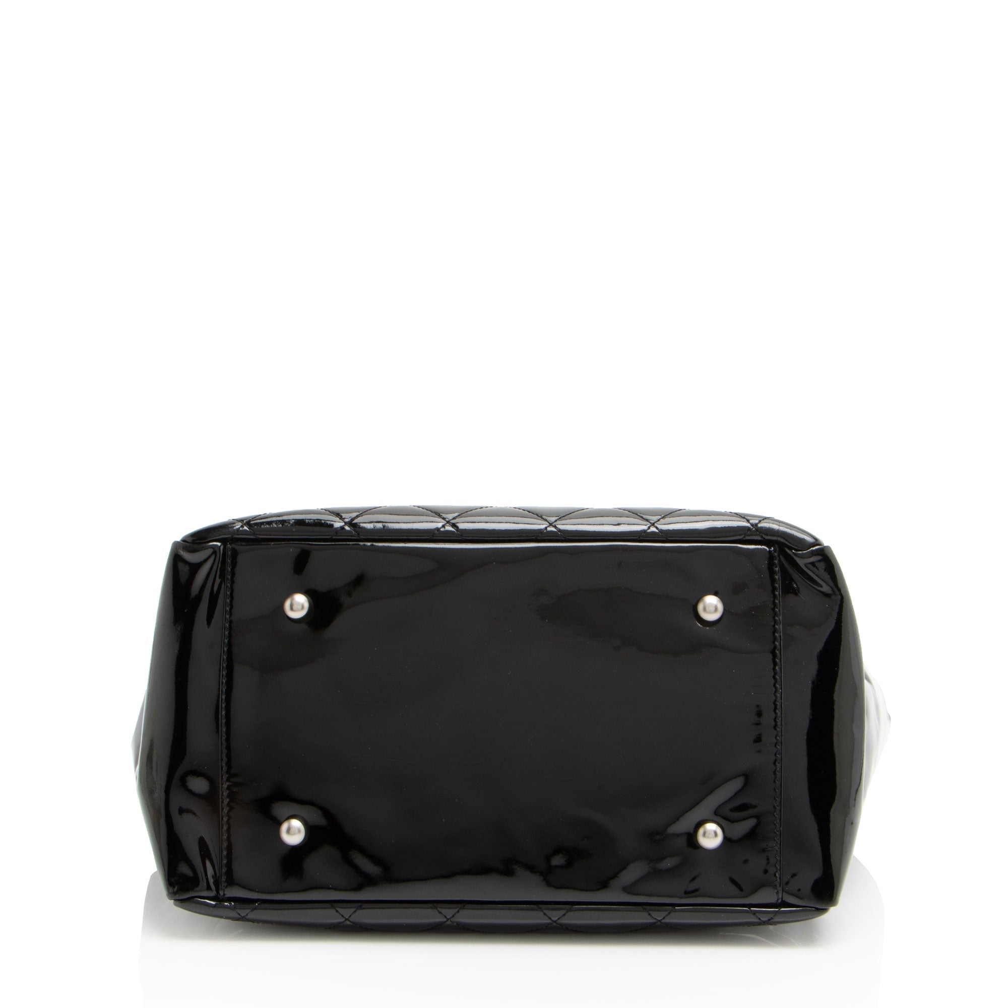 Chanel Vintage Patent Leather Timeless CC Petite Tote