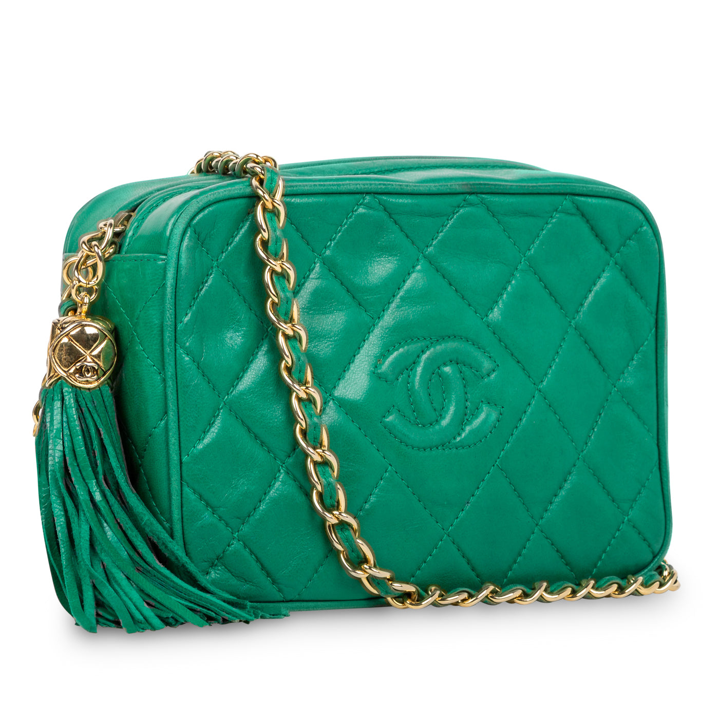 Chanel Vintage Lambskin Tassel Bag