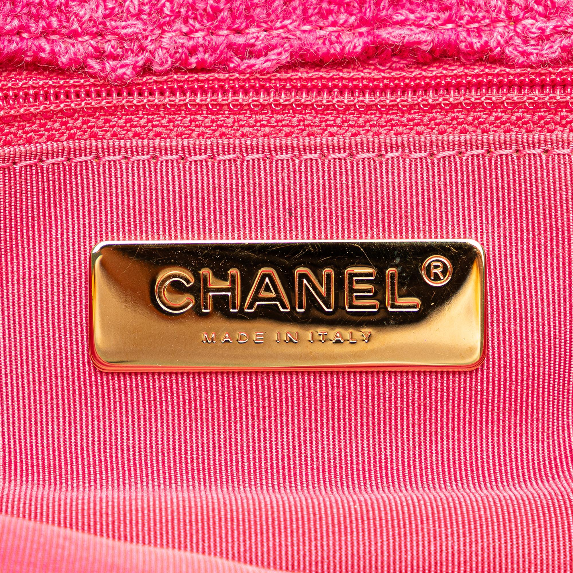Chanel Wool Tweed Giant Logo Flap (SHG-cgNjh5)