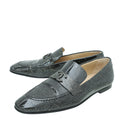 Chanel Metallic Black CC Flat Loafer 37.5