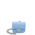 Chanel Sky Blue CC Airpod Chain Case