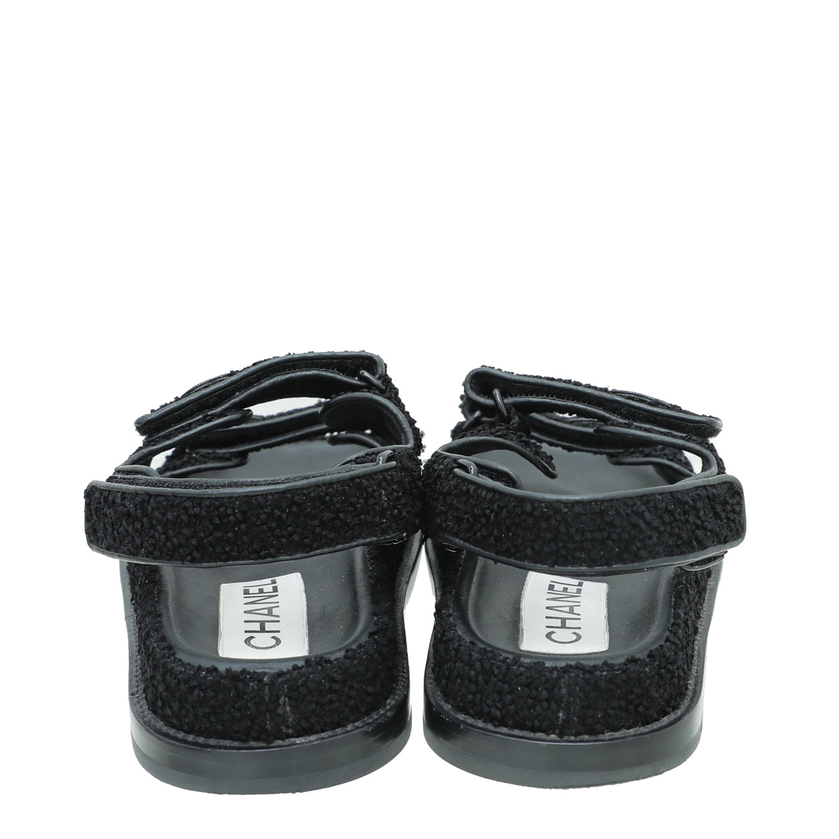Chanel Black CC Knitted Sandal 36.5