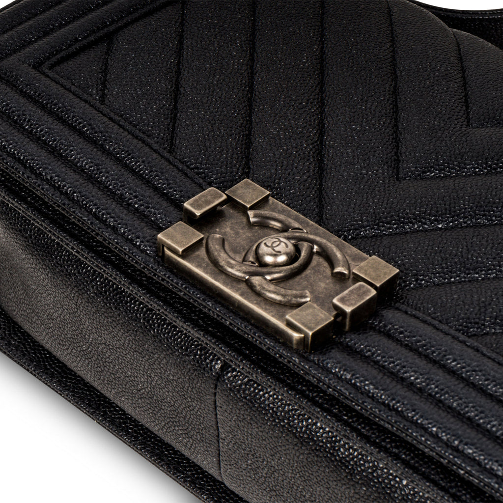 Chanel Chevron Boy Bag - Medium