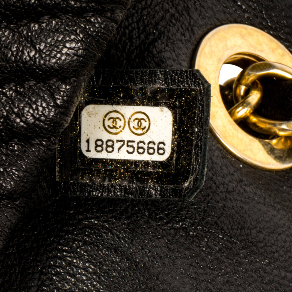 Chanel Chevron Single Flap Bag - Black - GHW