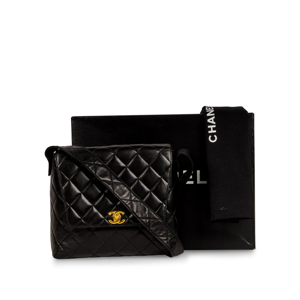 Chanel Vintage Lambskin Satchel Bag