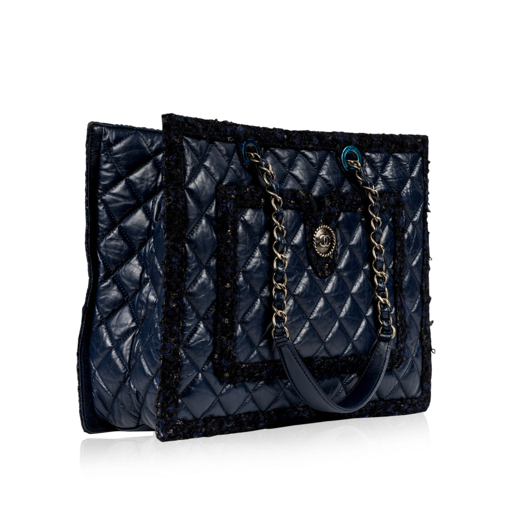 Chanel Tweed Shopper Tote