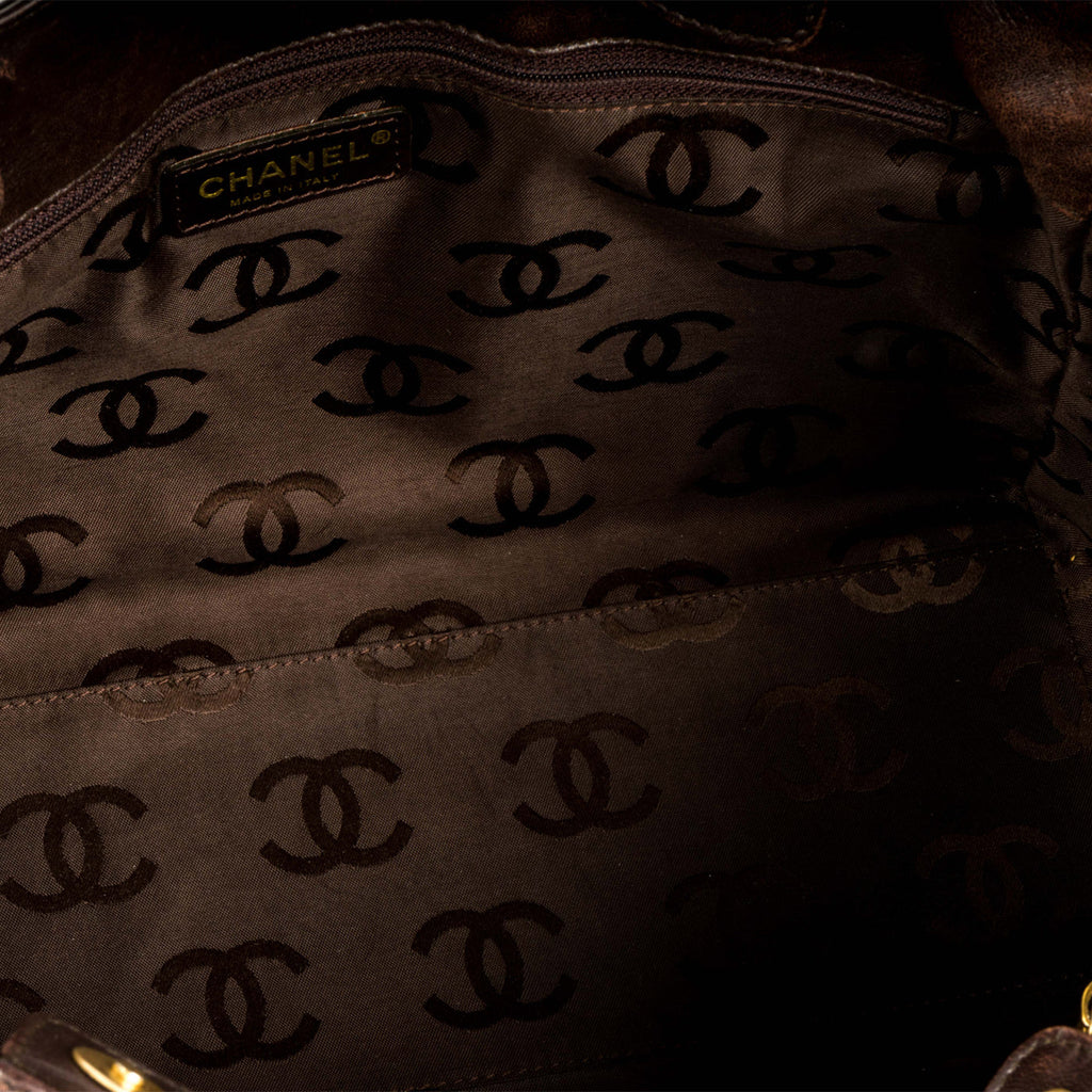 Chanel Shopping Tote Patent - Dark Brown