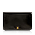 Chanel Vintage Flap Bag - Black - Patent