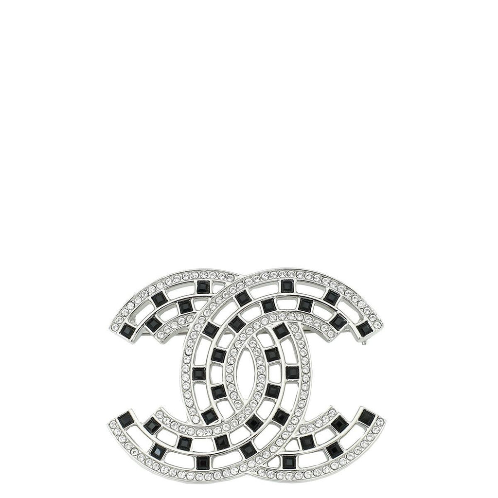 Chanel Bicolor CC Crystal Brooch