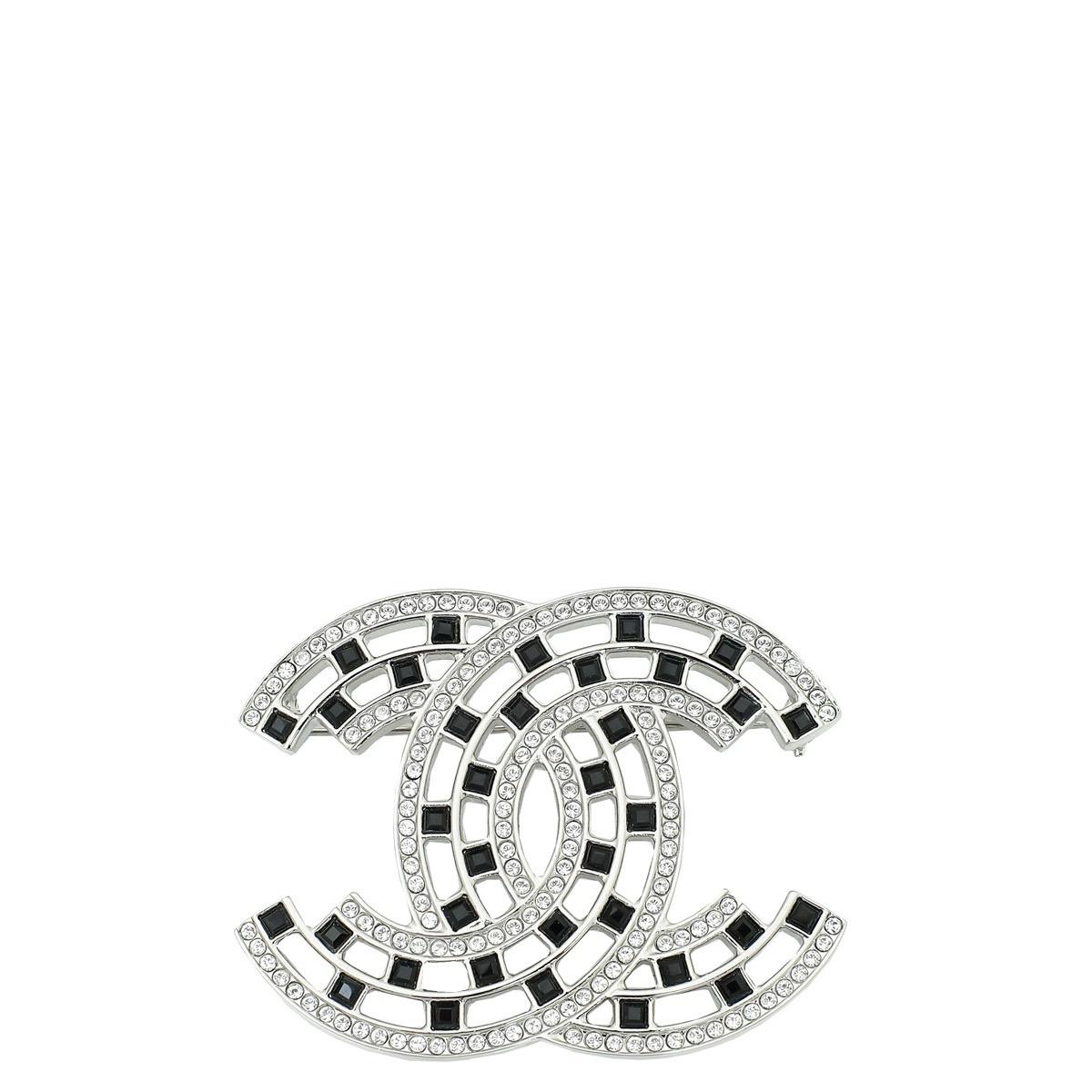 Chanel Bicolor CC Crystal Brooch
